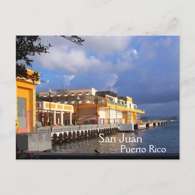 Gammalt San Juan Puerto Rico-vykort Vykort (Framsida)