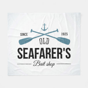 Gammalt Seafarersbete shoppar Fleecefilt