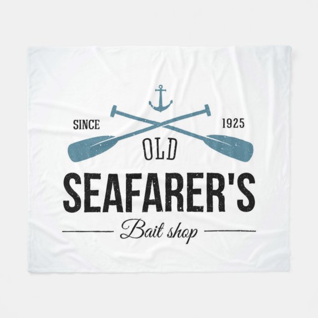Gammalt Seafarersbete shoppar Fleecefilt (Framsidan (Horisontell))