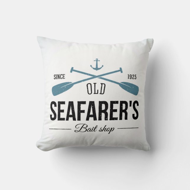 Gammalt Seafarersbete shoppar Kudde (Framsida)