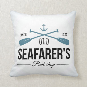 Gammalt Seafarersbete shoppar Kudde