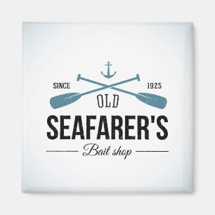 Gammalt Seafarersbete shoppar Magnet