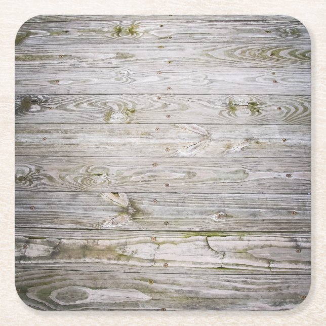 Gammalt skeppsdockaträ underlägg papper kvadrat (Framsidan)