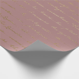 Gammalt skriva den guld- Mauve lilarodnaden rosa Presentpapper