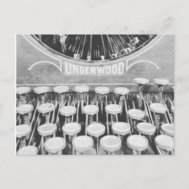 Gammalt skrivmaskin-vykort vykort (Framsida)