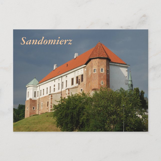 Gammalt slott i Sandomierz. Polen Vykort (Framsida)