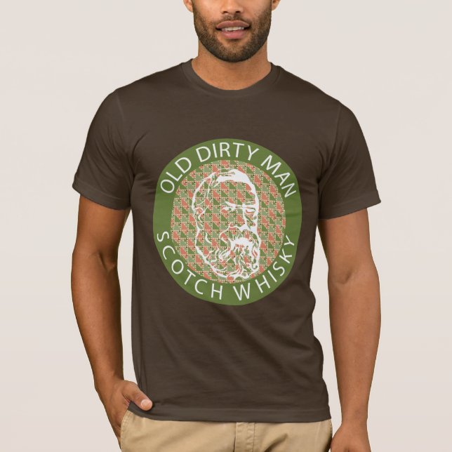 Gammalt smutsa ner T-tröja för Scotch Whisky för T-shirt (Framsida)