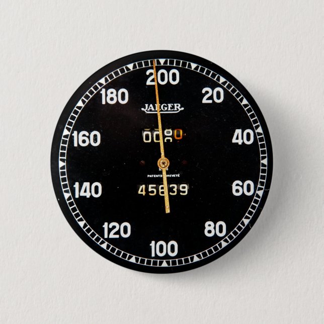 Gammalt speedometermätinstrument från en knapp (Framsida)