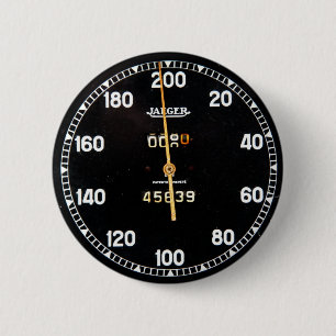 Gammalt speedometermätinstrument från en knapp