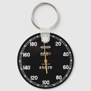 Gammalt speedometermätinstrument från en nyckelring