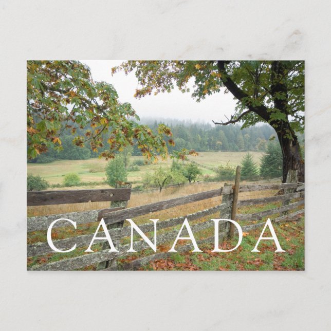 Gammalt staket på en gård vykort (Framsida)