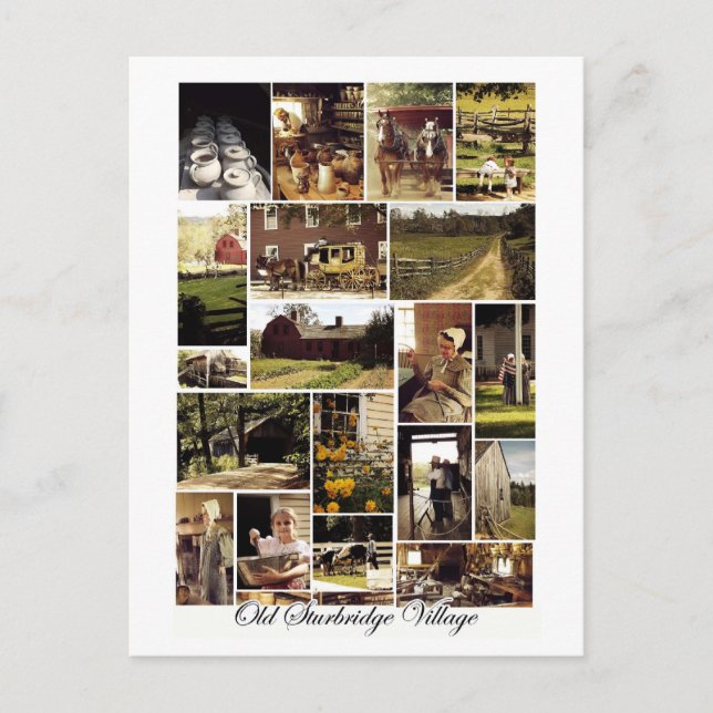 Gammalt Sturbridbyvykort Vykort (Framsida)