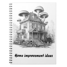 Gammalt svamptäckt hus anteckningsbok