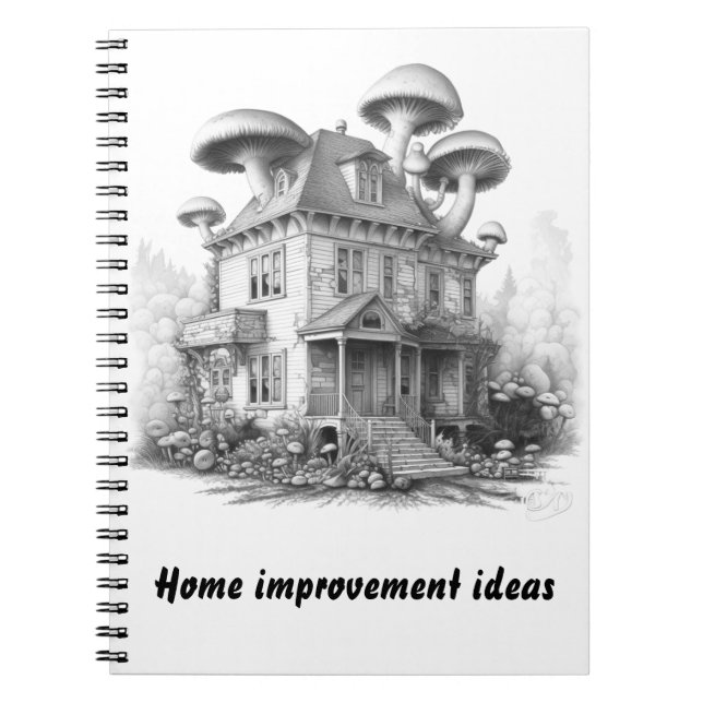 Gammalt svamptäckt hus anteckningsbok (Framsidan)