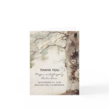 Gammalt Träd Rustikt Bröllop Tack