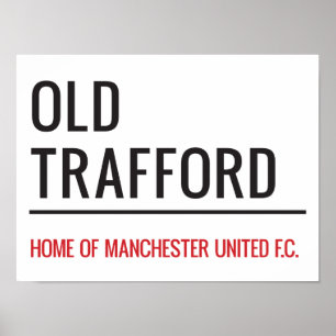 Gammalt Trafford-tecken Poster