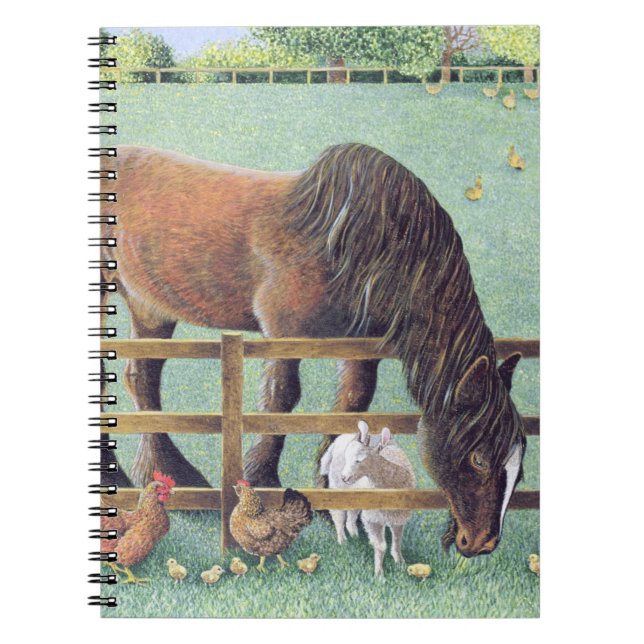 Gammalt troget anteckningsbok med spiral (Framsidan)