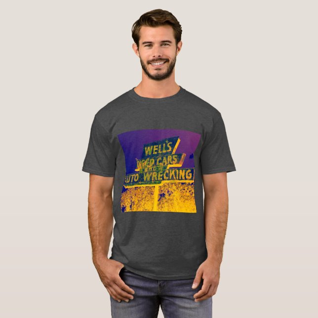 Gammalt underteckna fotografi tee (Hel framsida)