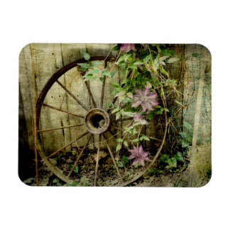 Gammalt vagnhjul magnet