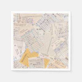 Gammalt Vänners Bibliotek Cirkulationskort Servett