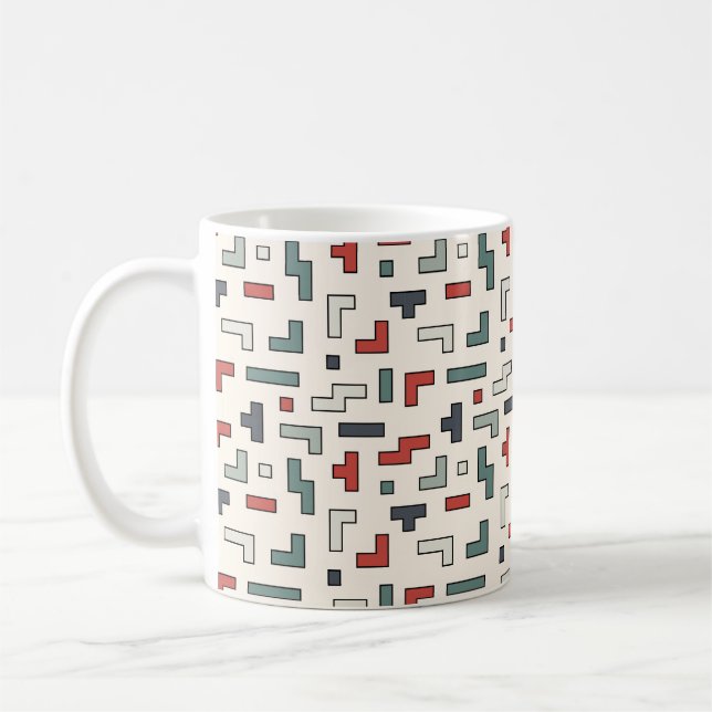 Gammalt videospel, sömlöst mönster,bakgrund  kaffemugg (Vänster)