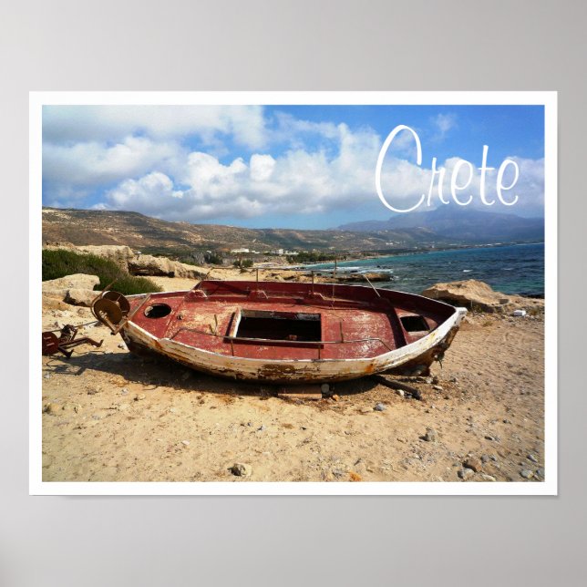 Gammalt vildsvin vid Crete Shore Poster (Framsidan)