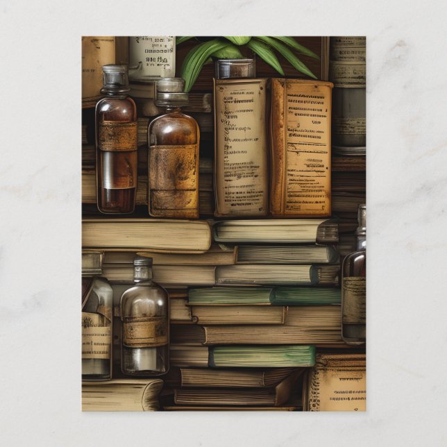 Gammalt viltlevande Bokar på ett stabilt läderskyd Vykort (Framsida)