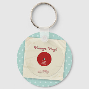 Gammalt vinylrekord Keychain Nyckelring