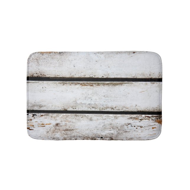 Gammalt vitträ badrumsmatta (Framsidan)