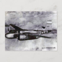 Gammalt vykort - A Douglas A-26 Invader