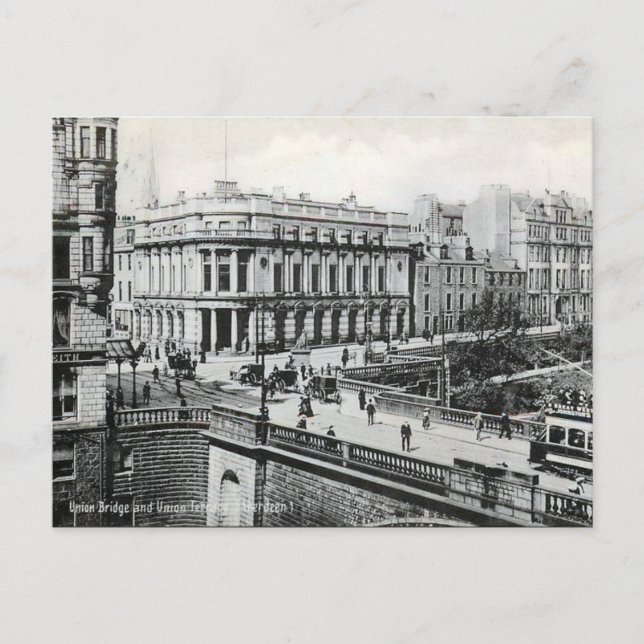 Gammalt vykort - Aberdeen, Skottland (Framsida)