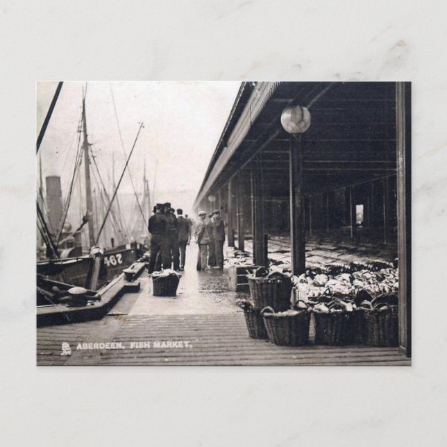 Gammalt vykort - Aberdeen, Skottland (Framsida)