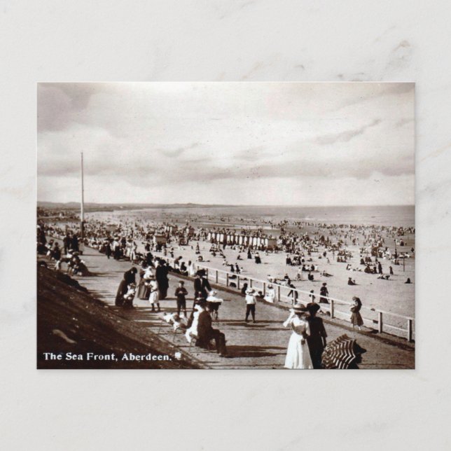 Gammalt vykort - Aberdeen, Skottland (Framsida)