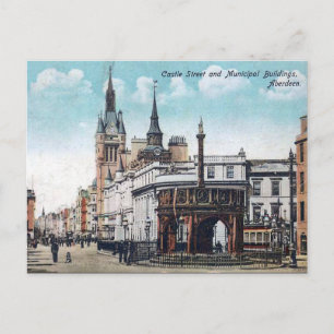 Gammalt vykort - Aberdeen, Skottland