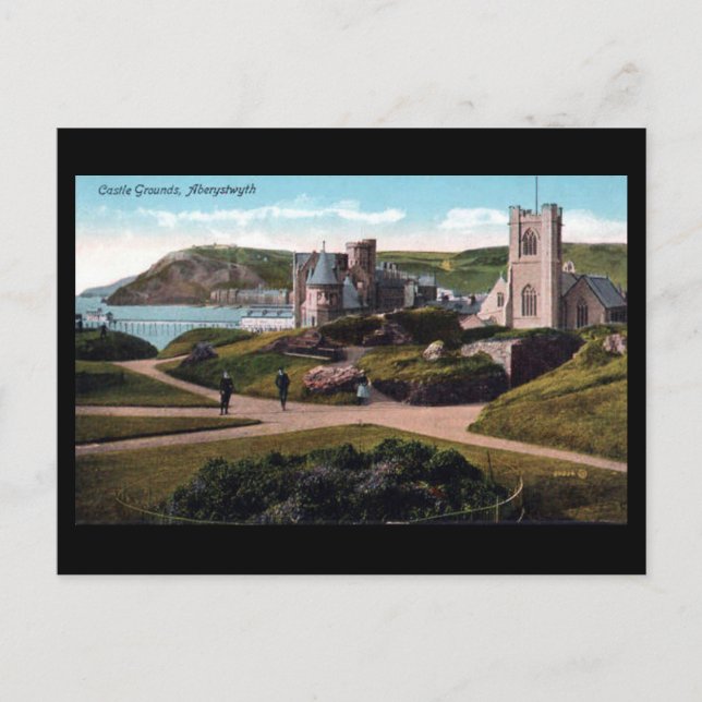 Gammalt vykort - Aberystwyth Castle (Framsida)
