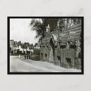 Gammalt vykort - Abington, Northampton