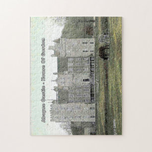 Gammalt vykort Aboyne Castle - Scottish Gordon Kla Pussel