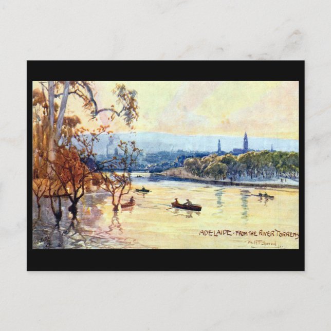 Gammalt vykort - Adelaide, södra Australien (Framsida)