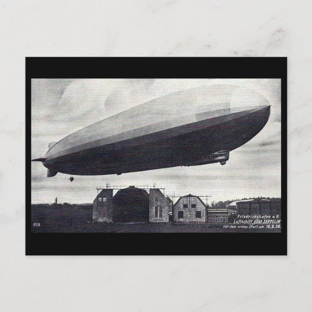 Gammalt vykort - Airship ’Graf Zeppelin’ (Framsida)