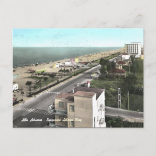 Gammalt vykort - Alba Adriatica, Abruzzo, Italien