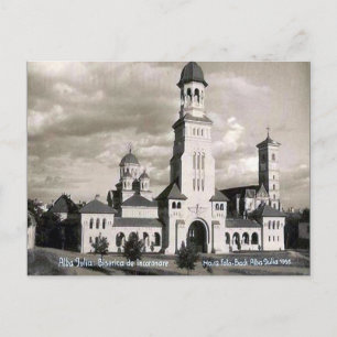 Gammalt vykort - Alba Iulia, Rumänien