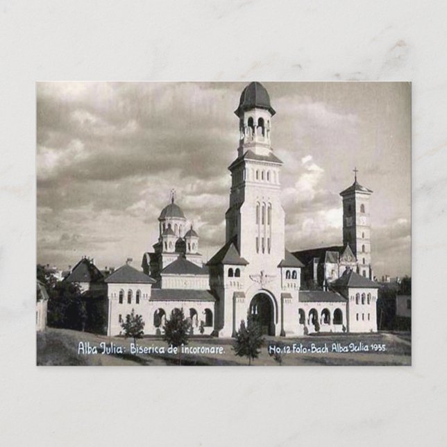 Gammalt vykort - Alba Iulia, Rumänien (Framsida)