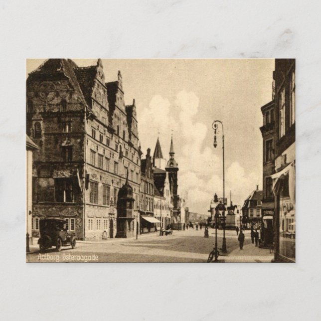 Gammalt vykort - Ålborg, Danmark (Framsida)