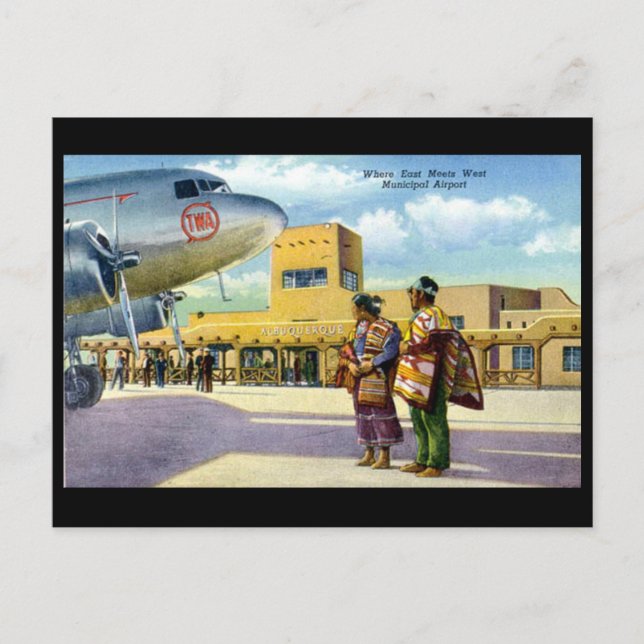 Gammalt vykort - Albuquerque, New mexico (Framsida)