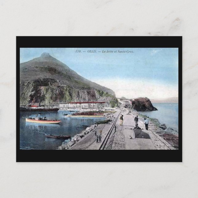 Gammalt vykort - Algeriet, Oran, la Jetee (Framsida)