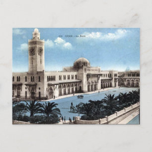 Gammalt vykort - Algeriet - Oran - Station