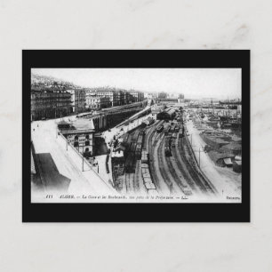 Gammalt vykort - Algiers Railway Station
