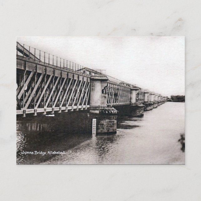 Gammalt vykort - Allahabad, Indien (Framsida)