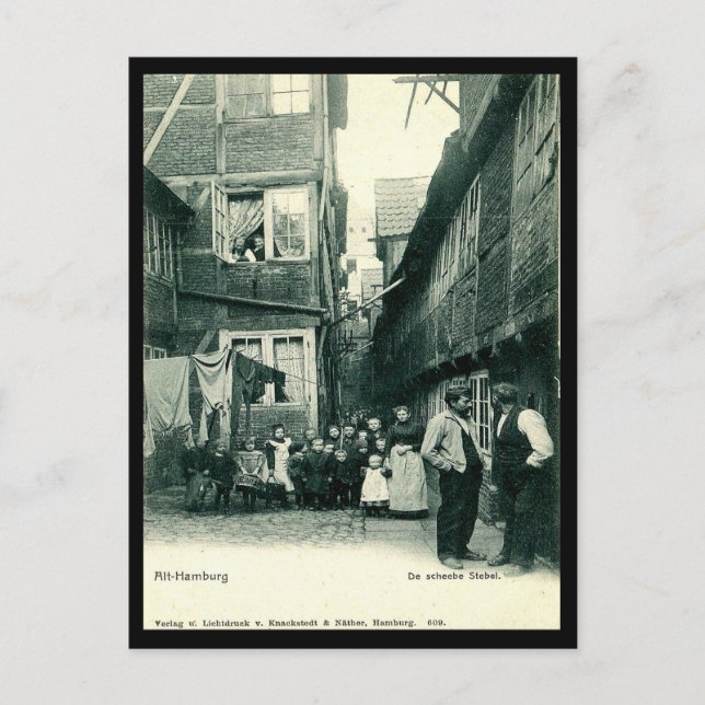 Gammalt vykort - Alt Hamburg (Framsida)