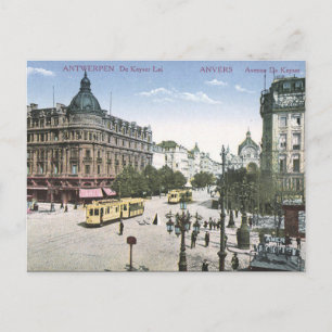 Gammalt vykort - Antwerpen/Anvers, Belgien
